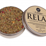 Relax-Herbal Smoke Mix. Embrace Serenity. 100% Nicotine Free. 100% Mixed Herbs. 30 grams