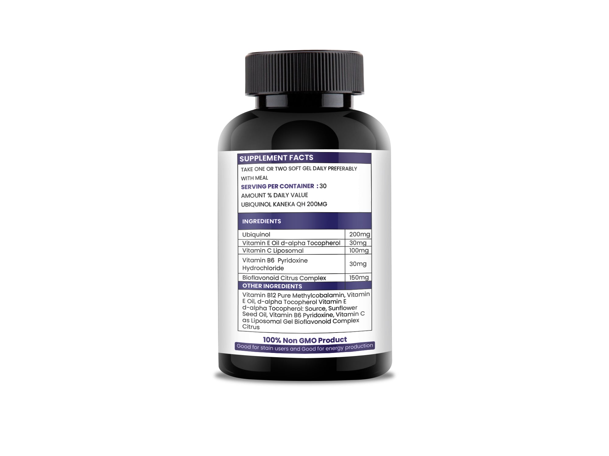 Advance Ubiquinol- Kaneka QH 30 Softgels @ 200mg Reduced Form of CoQ10- Powerful Results