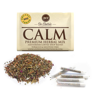 Calm Premium Herbal Smoke Mix. 100% Nicotine Free. 100% Mixed Herbs.80 grams