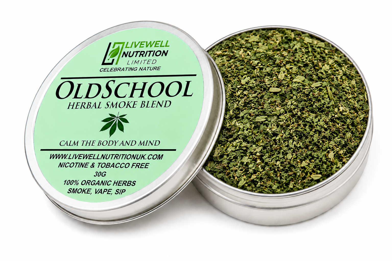 Old School-Herbal Smoke Blend. Smoking Cessation. 100% Nicotine Free. 100% Mixed Herbs. 30 grams