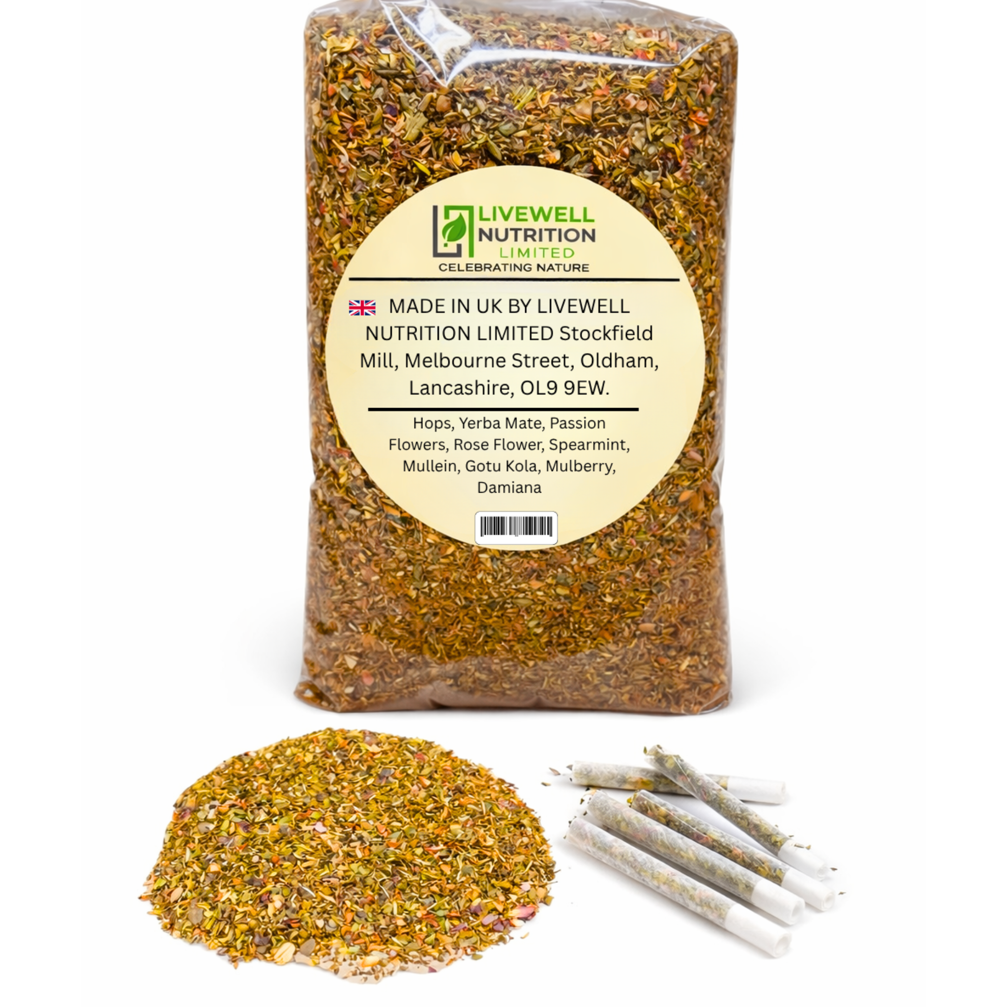 Focus Premium Herbal Smoke Mix. 100% Nicotine Free. 100% Mixed Herbs. 200 grams