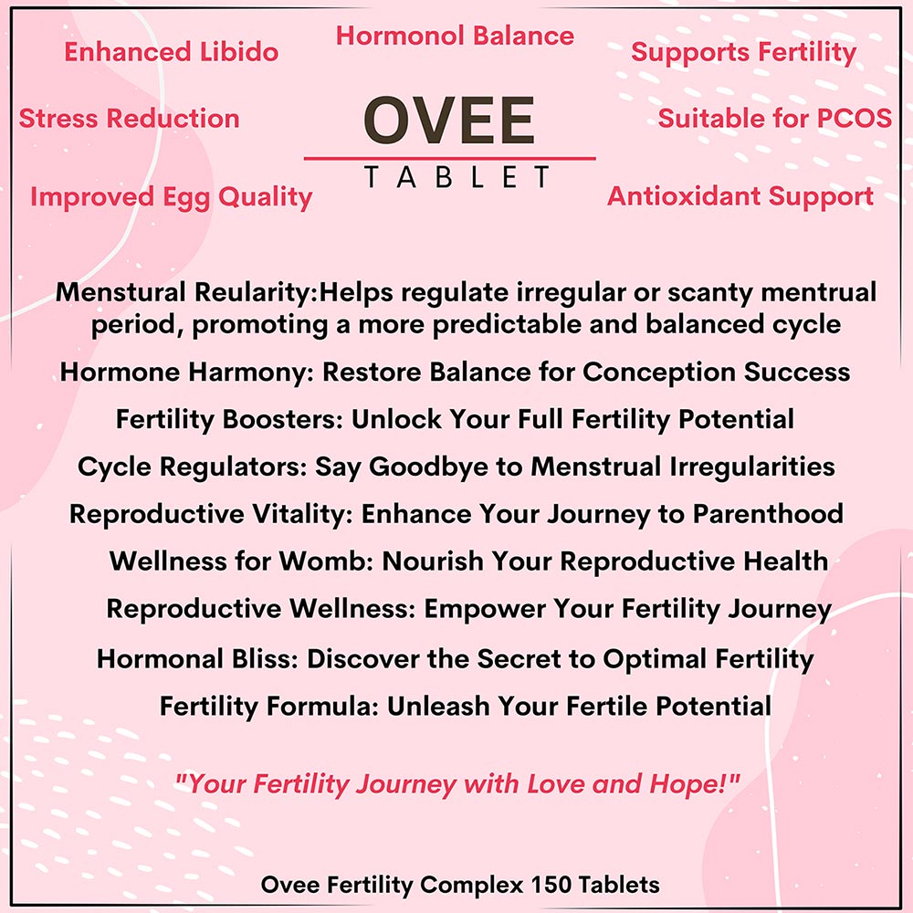 Natural Fertility Supplement Duo Pack Combination of Ovee 150 Tablet & 200mg 30 Softgels Advance Ubiquinol