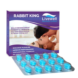RABBIT KING Powerful Results for Male Performance 30 Tablets- 1 Tablet @ 1000mg