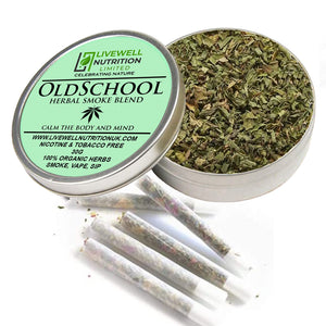Old School-Herbal Smoke Blend. Smoking Cessation. 100% Nicotine Free. 100% Mixed Herbs. 30 grams