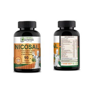 Nicosol A-Z Multivitamin x2 VitaCap Bottles Vital Support for Smokers and Ex-Smokers 90 Tablets