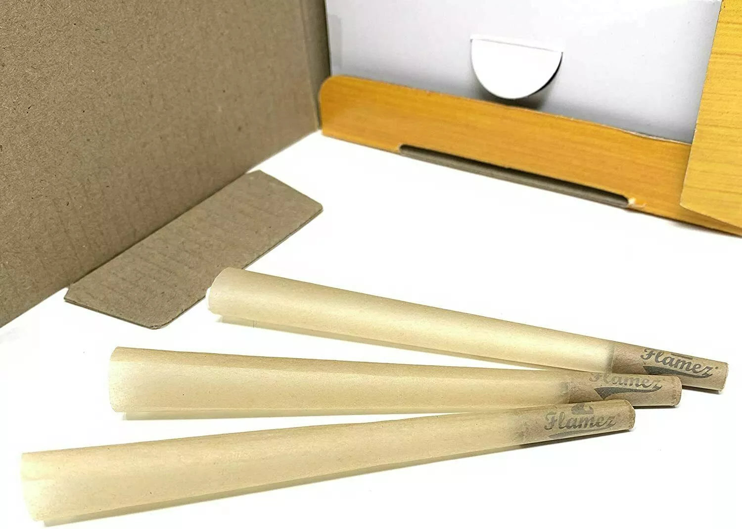 Organic Spanish hemp Cone Unbleached Pre-Rolled Cones - Medium King Size 100 pcs