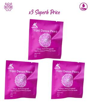 x6 Yoni Detox Pearls-Natural Womb Detox & Vaginal Cleansing-1 Pearl @ 1.2g in each Packet