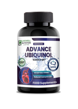 Advance Ubiquinol Kaneka QH 60 Softgels @ 100mg   Reduced Form of CoQ10 Powerful Results