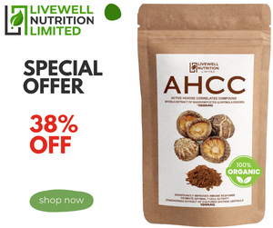 AHCC Active Hexose Potent Correlated Compound,  Food Supplement Derived from Shitake Mushroom, Enhance Immune Function 1 Packet @ 100g