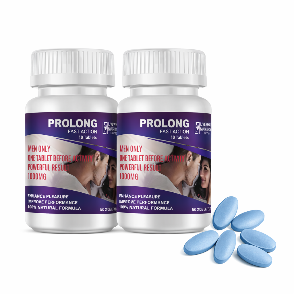Prolong Fast Action x2 VitaCap Bottles Powerful Results for Male Performance 10 Tablets- 1 tablet @ 1000mg