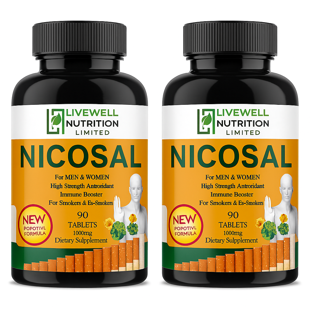 Nicosal x2 VitaCap Bottles Immune Booster for Smokers & Ex-Smokers 90 Tablets