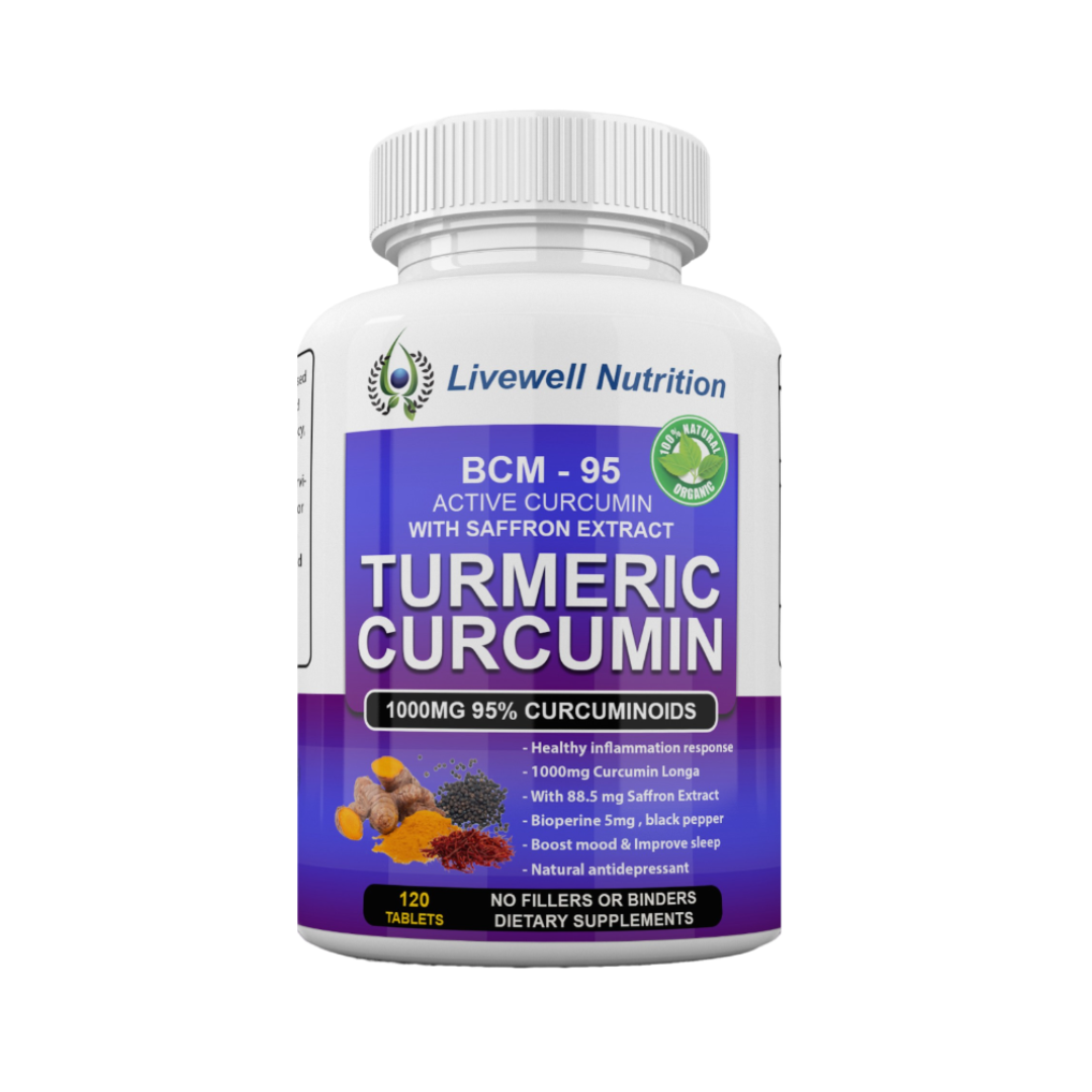 Turmeric Curcumin BCM-95 Active Curcumin with Saffron Extract X1 VitaCap  120 Tablets
