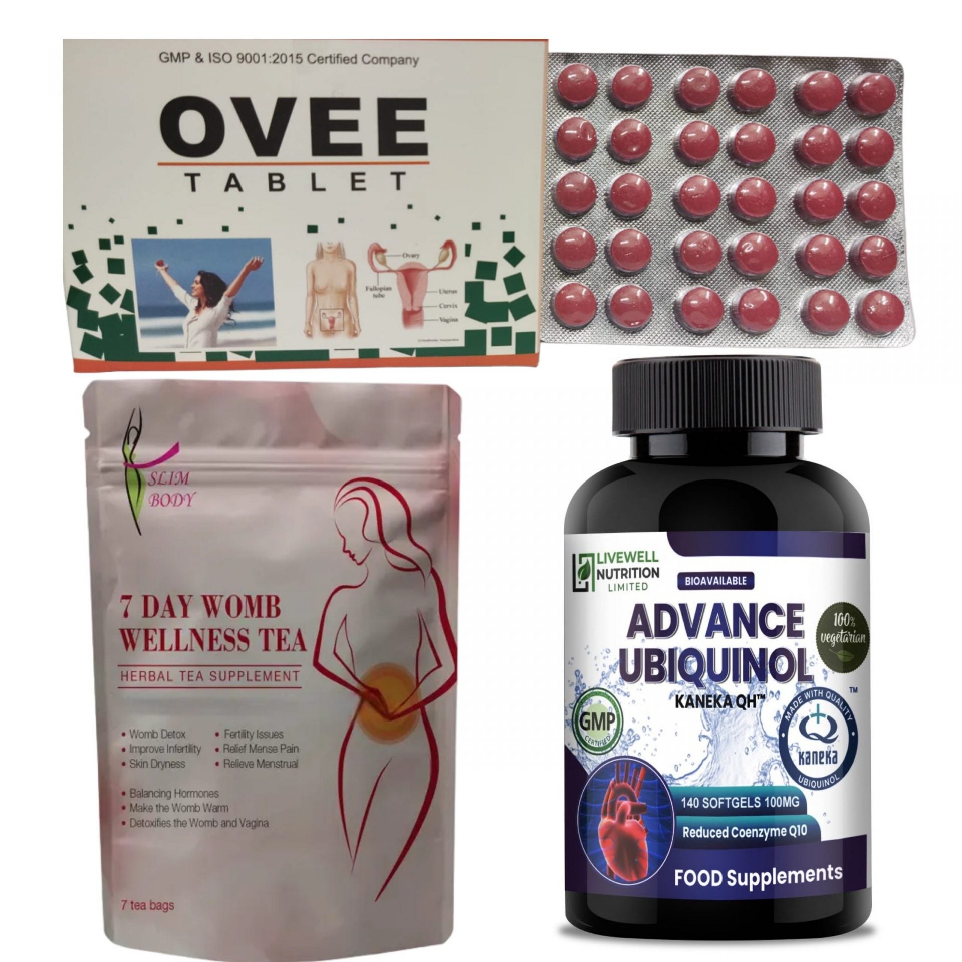 Save £'s with Ovee Fertility Tablets, Advance Ubiquinol & Womb Wellness Tea