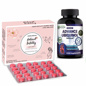 Natural Fertility Supplement Combination Duo Pack of Ovee Tablet & 100mg 140 Vegetarian Advance Ubiquinol for Egg Support