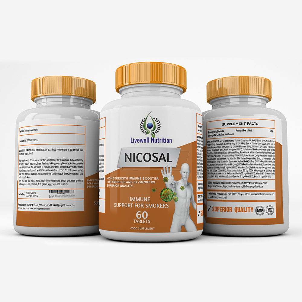 Nicosal Immune x1 VitaCap Bottle Boost for Smokers and Ex-Smokers 60 Tablets