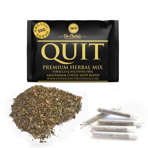 Quit Premium Herbal Smoke Mix 100% Nicotine Free. 100% Mixed Herbs.50 grams