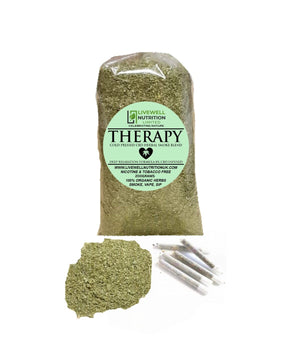 Organic Herbal Smoke Mix (THERAPY) . Peaceful Serenity. 100% Nicotine Free. 100% Mixed Herbs. 200 grams