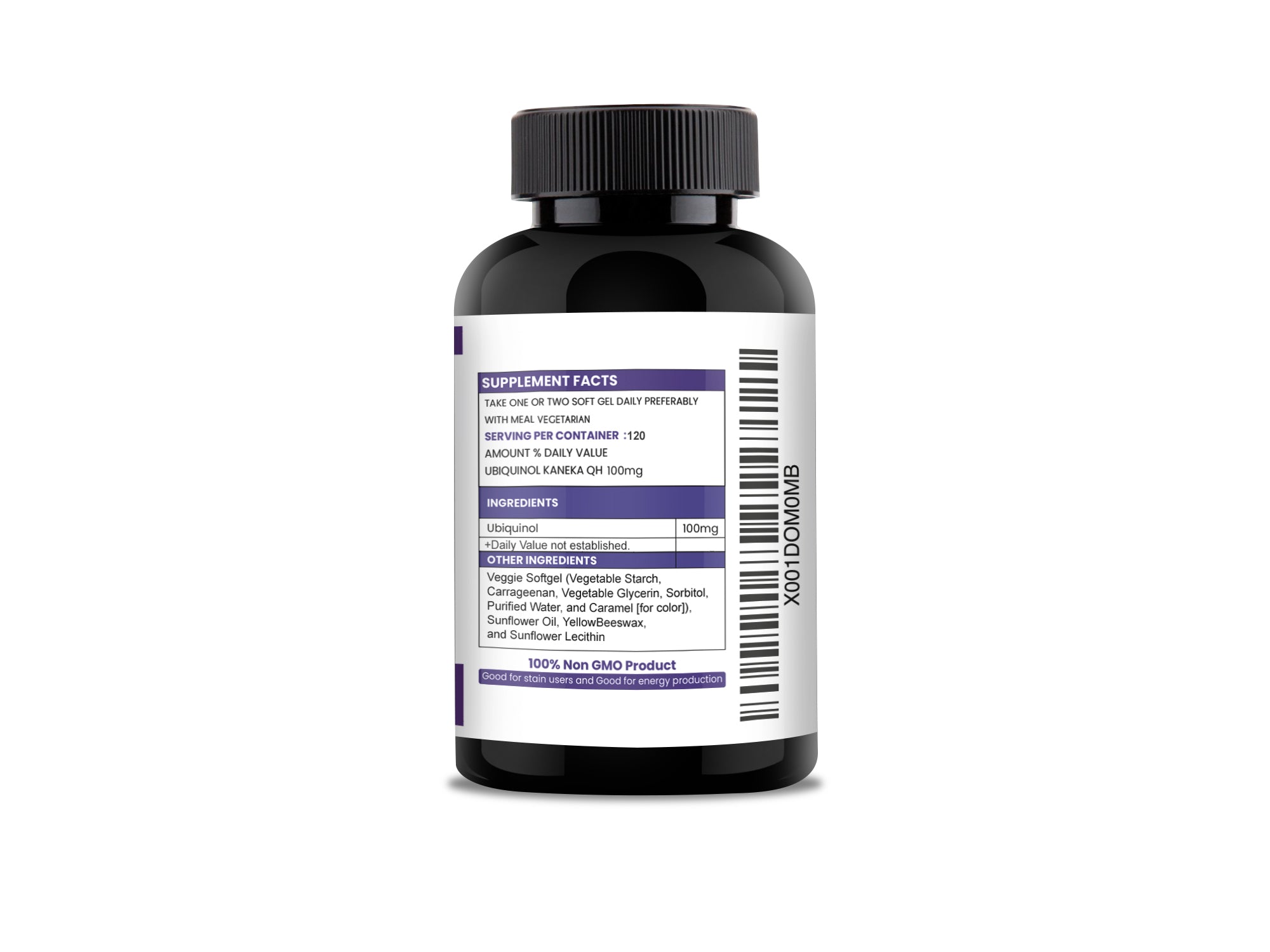 Vegetarian Advance Ubiquinol Kaneka QH 120 Softgels @100mg Reduced Form of CoQ10- Powerful