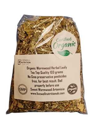 Organic Wormwood Herbal Tea Renowned For Its Anti-Inflammatory Properties 100 grams: 50 cups of Tea