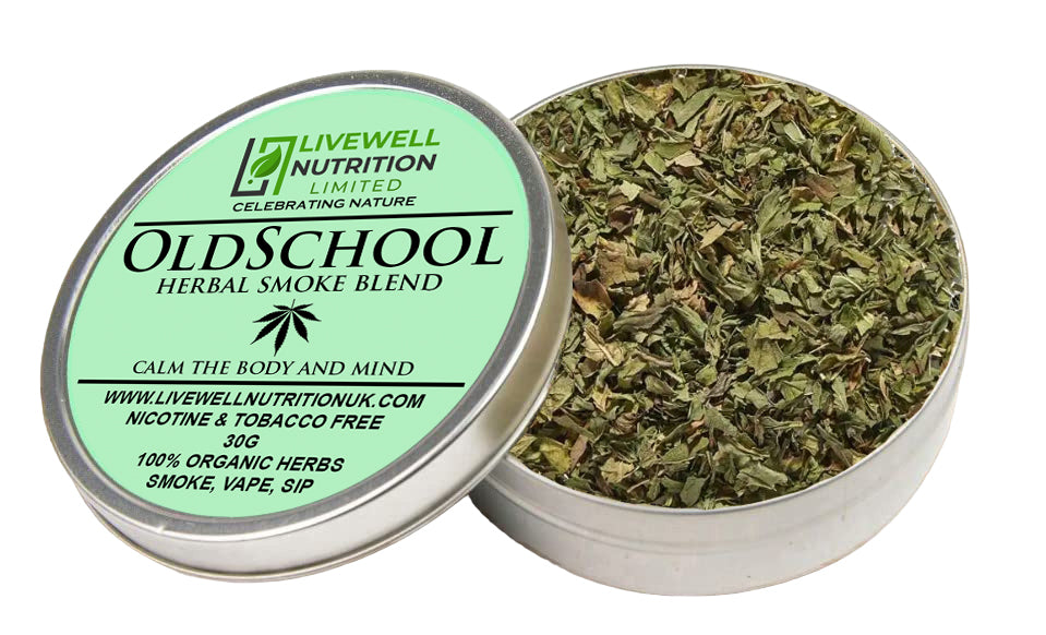 Old School-Herbal Smoke Blend. Smoking Cessation. 100% Nicotine Free. 100% Mixed Herbs. 30 grams
