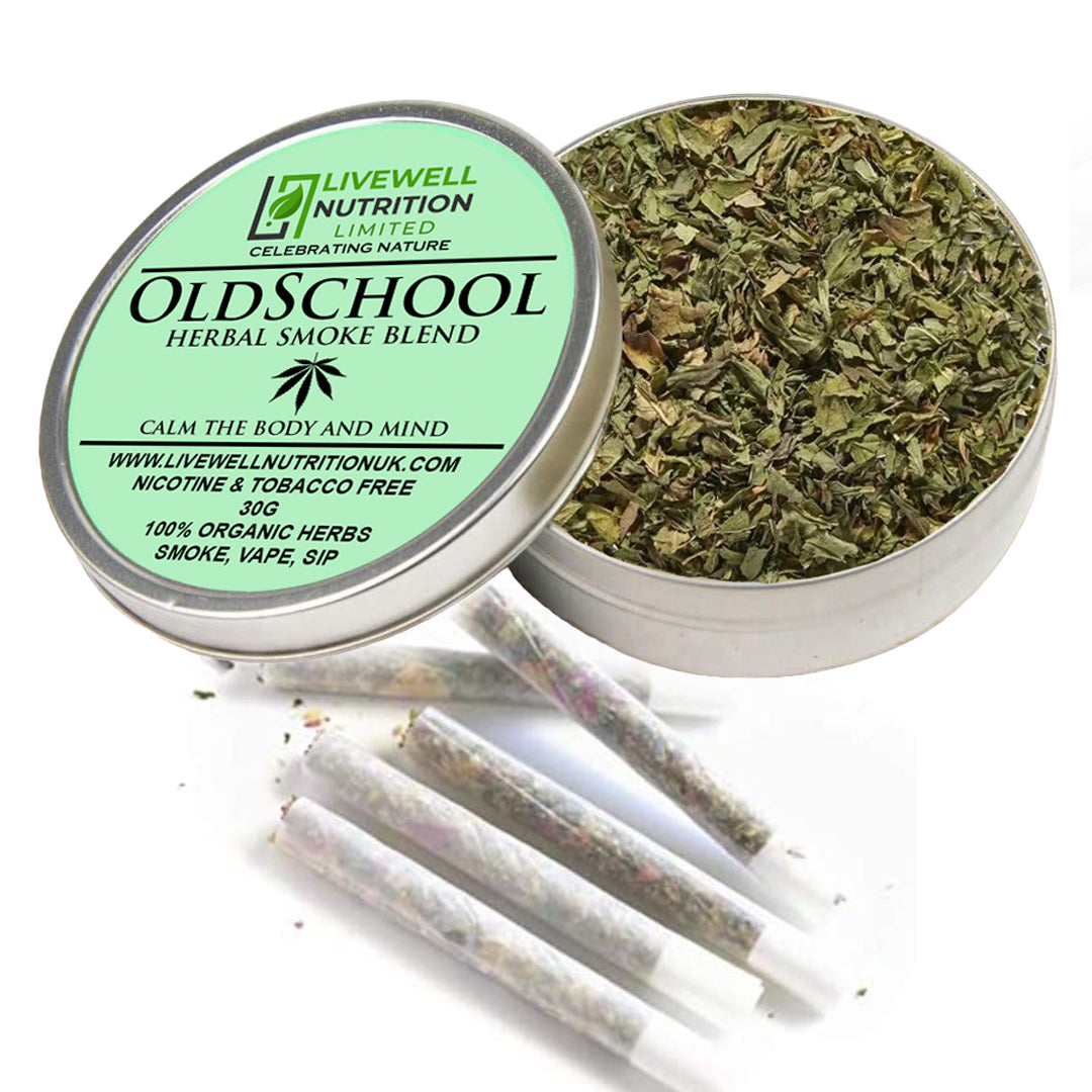 Old School-Herbal Smoke Blend. Smoking Cessation. 100% Nicotine Free. 100% Mixed Herbs. 30 grams