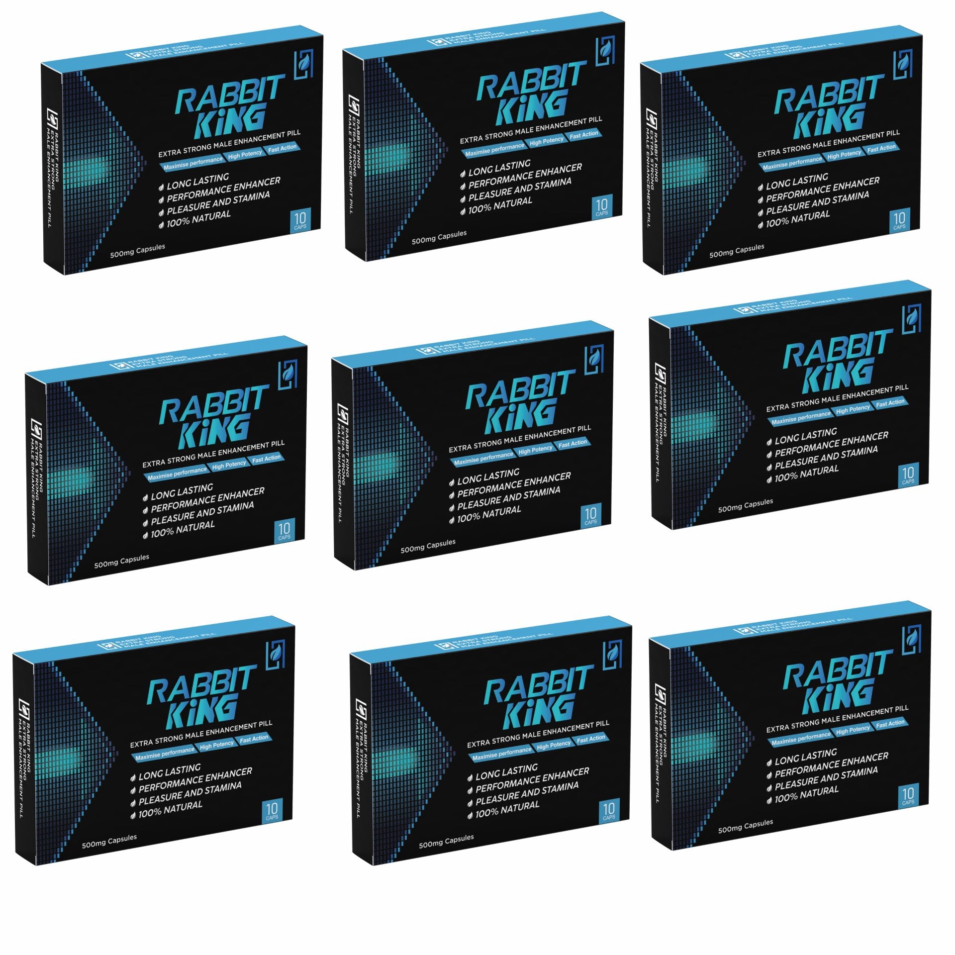 RABBIT KING EXTRA STRONG Powerful Results for Male Performance 10 Capsules- 1 Capsule @ 500mg